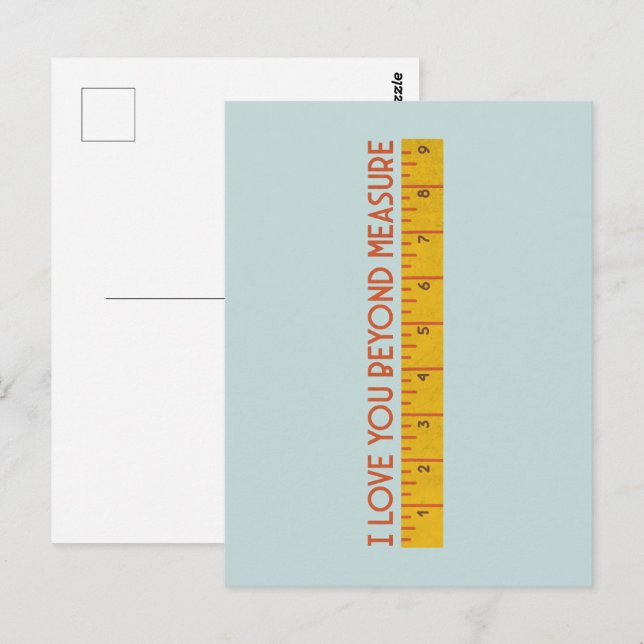 Postal Te amo más allá de la medida (Anverso / Reverso)