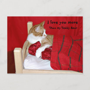 Postal Te amo más que a mi Oso Teddy