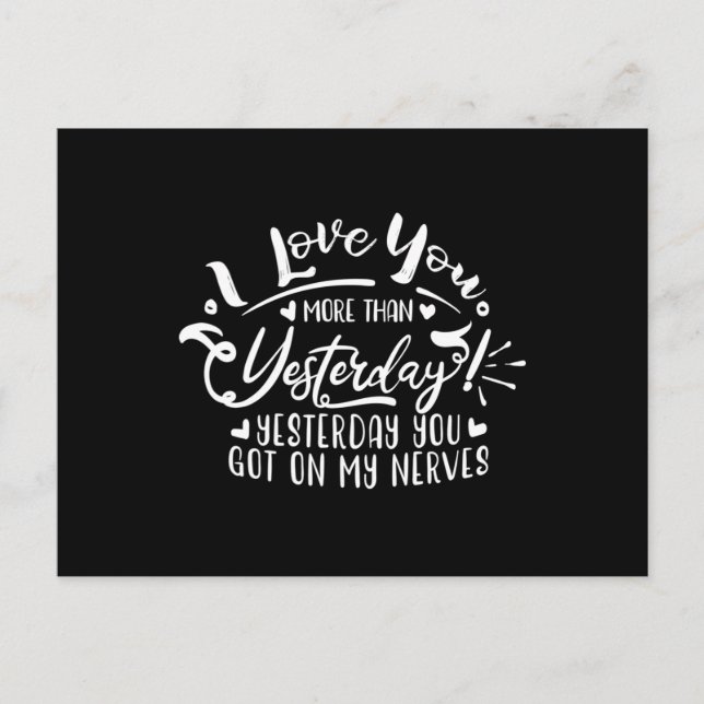 Postal te amo más que ayer (Anverso)
