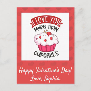 Postal Te Amo Más Que Cupcakes