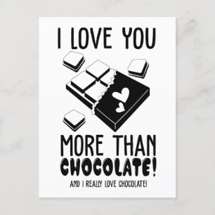 Postal Te Amo Más Que El Chocolate Blanco Y Negro