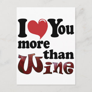 Postal Te Amo Más Que el Vino