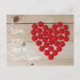 Postal Te amo más que la cerveza