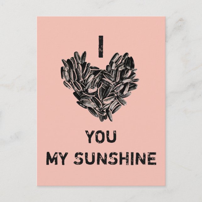 Postal "Te Amo Mi Sol" Divertido Lindo Genial Único (Anverso)