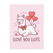Te Amo Mucho - Llama Kawaii de San Valentín