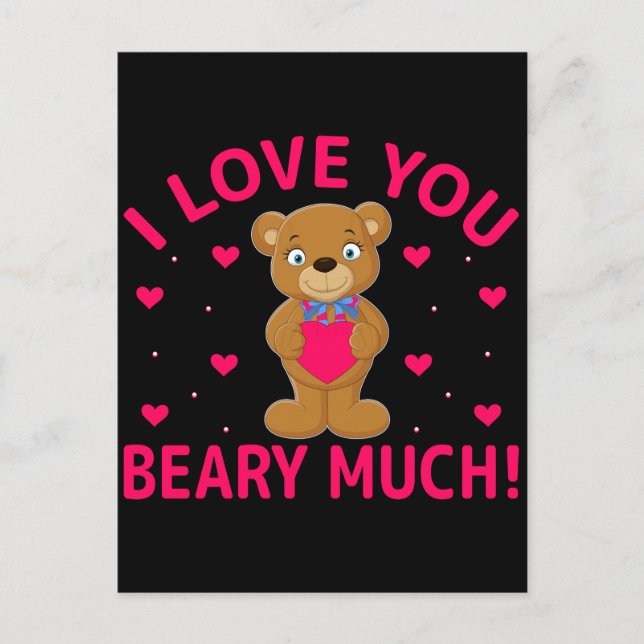 Postal Te Amo Mucho Teddy Bear (Anverso)