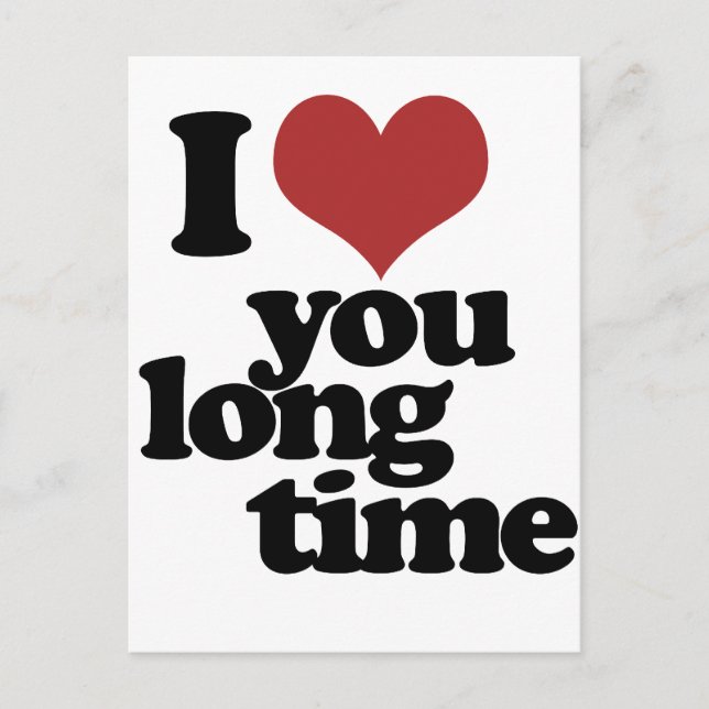 Postal Te amo mucho tiempo (Anverso)