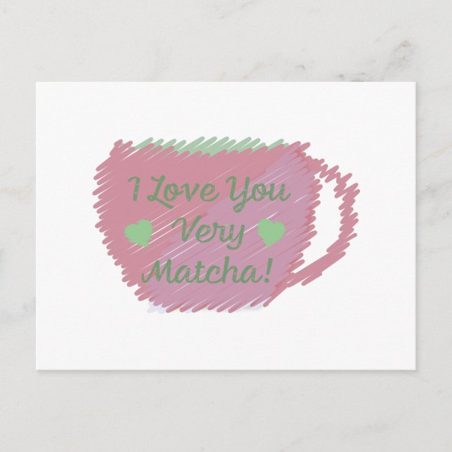Postal Te Amo Muy Matcha (Anverso)