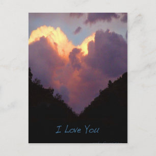 Postal Te Amo, Nube De Corazón