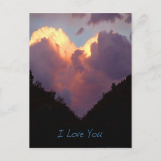 Postal Te Amo, Nube De Corazón