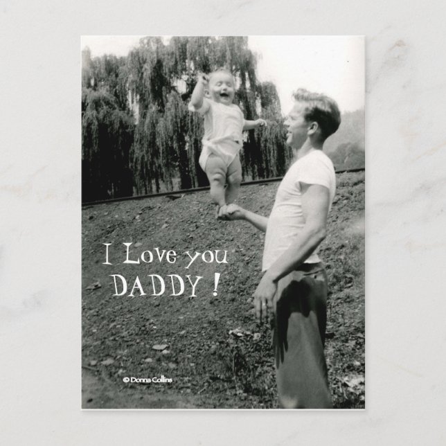 Postal Te amo papá (Anverso)