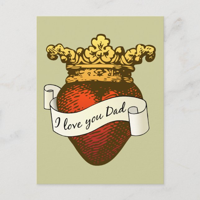 Postal Te Amo Papá (Anverso)