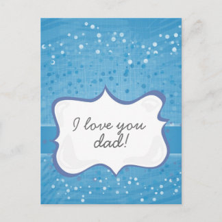 Postal '¡Te amo papá!' con puntos azules