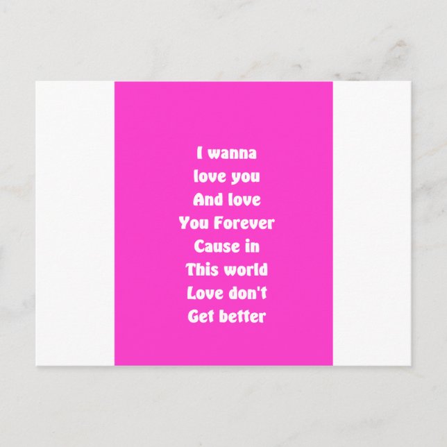 Postal Te amo para siempre (Anverso)