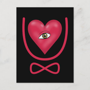 Postal Te amo para siempre corazón de ojos eternidad