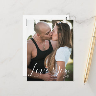 Postal Te amo, pareja de enamorados