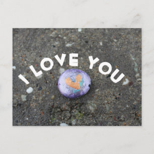 Postal Te Amo Piedra Pintada
