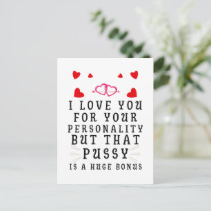 Postal Te Amo Por Tu Personalidad Divertido Aniversario