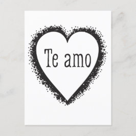 Postal Te amo, te amo en español