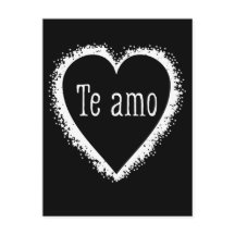 Te amo, te amo en español, blanco y negro