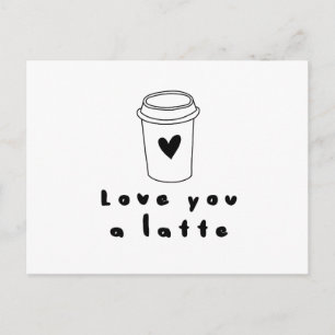 Postal te amo un latte