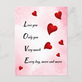 Postal Te amo, Valentine