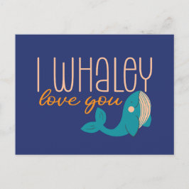 Postal Te Amo Whaley Pun Cute El día de San Valentín