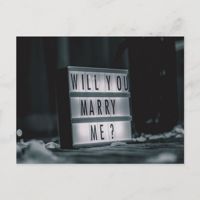 Postal ¿Te Casarás Conmigo? Propuesta matrimonial románti (Anverso)