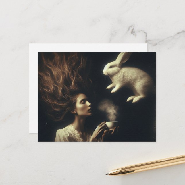 Postal Té con el conejo (Anverso/Reverso In Situ)