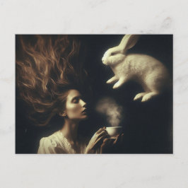 Postal Té con el conejo