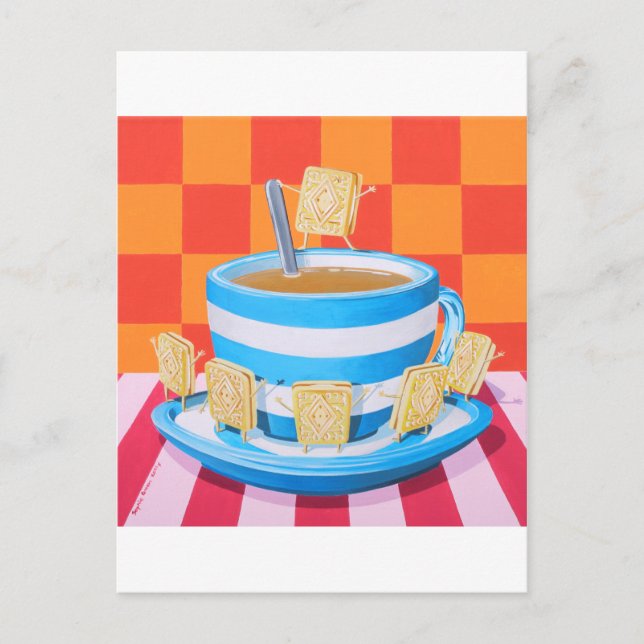 Postal Té crema cúbico (Anverso)