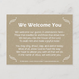 Postal Te damos la bienvenida