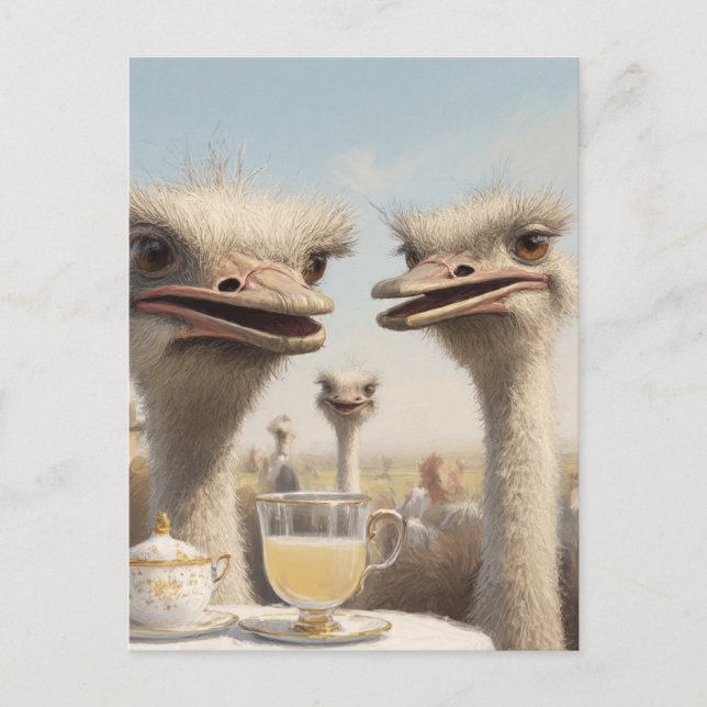 Postal Té de Avestruz (Anverso)