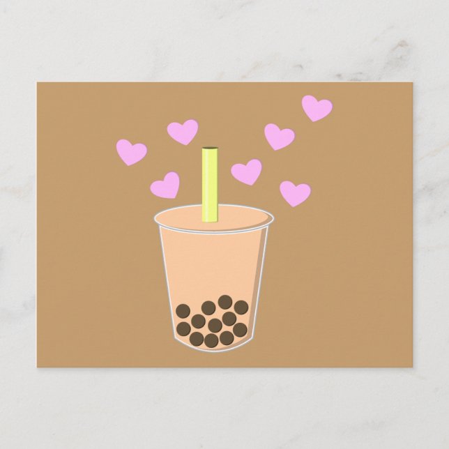 Postal Té de burbuja de amor (Anverso)