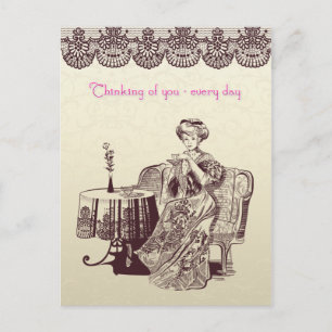 Postal té de la dama