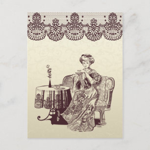 Postal té de la dama