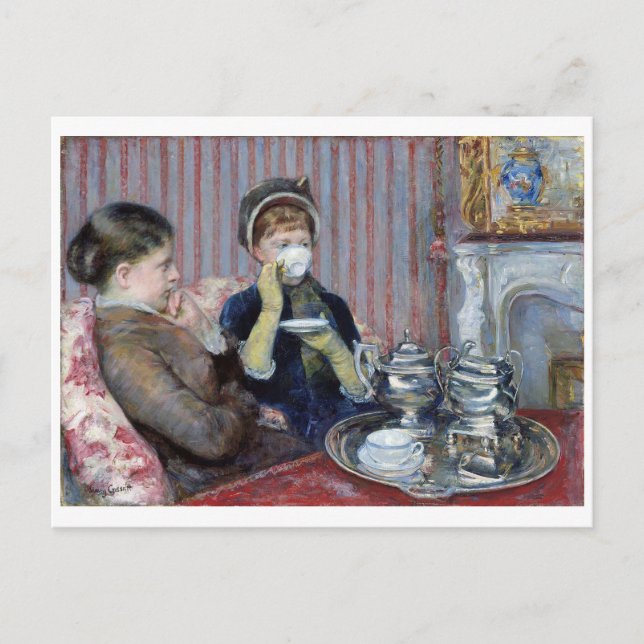 Postal Té de la tarde, Mary Cassatt (Anverso)