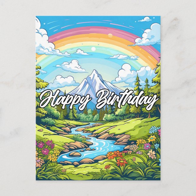 Postal Te deseamos un cumpleaños encantador (Anverso)