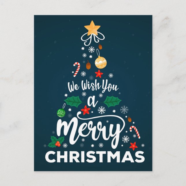 Postal Te deseamos una Feliz Navidad. (Anverso)