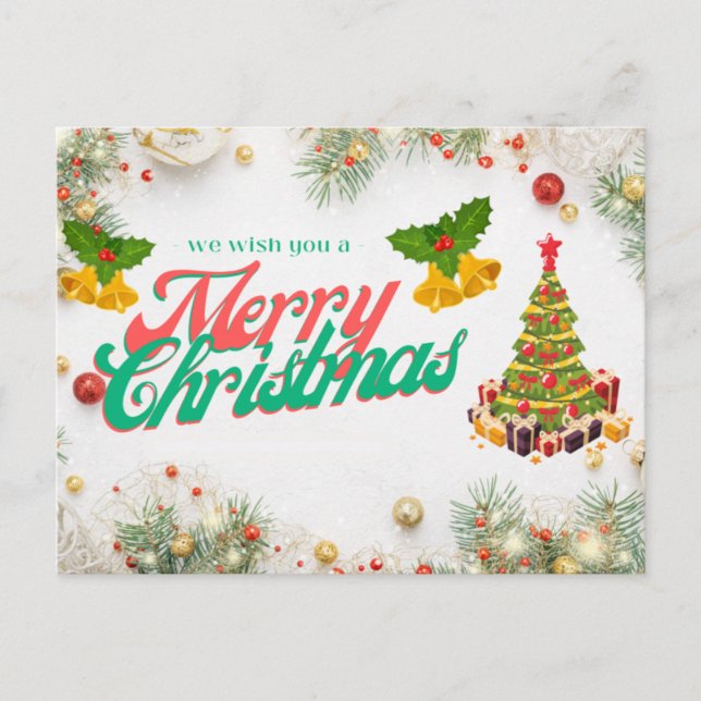 Postal Te deseamos una feliz Navidad (Anverso)