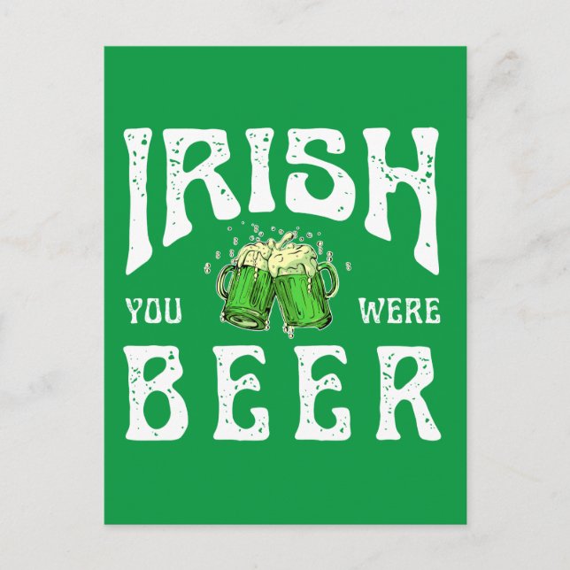 Postal TE DESearÍA CERVEZA IRLANDESA (Anverso)