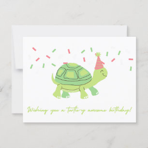 Postal ¡Te deseo un cumpleaños increíble para la tortuga!