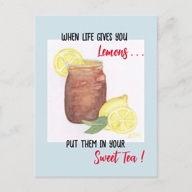 Postal Té dulce (Anverso)