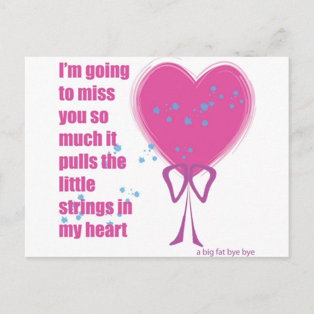 Postal Te echaré de menos (Anverso)