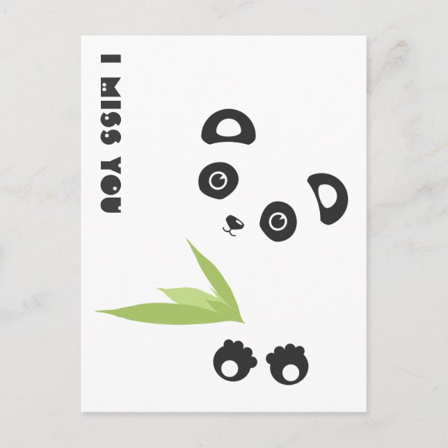 Postal Te echo de menos (Anverso)