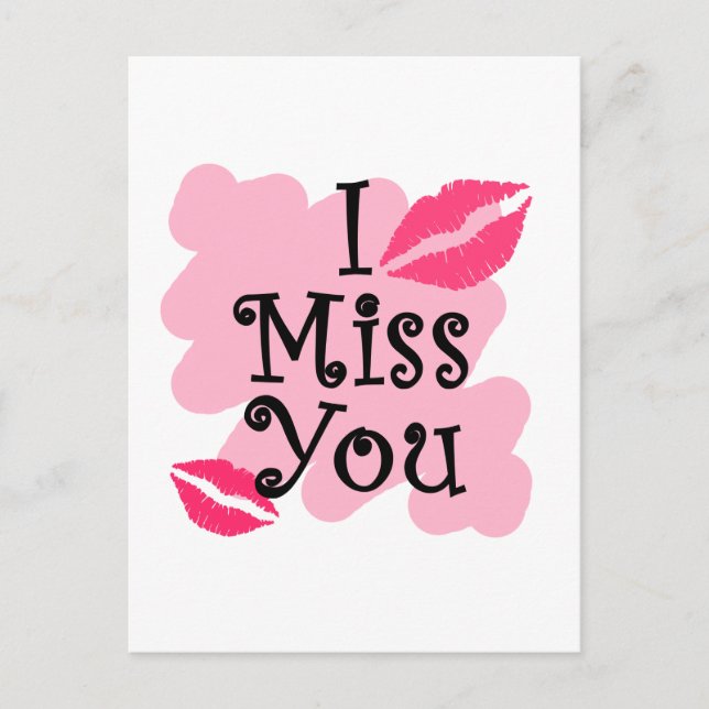 Postal Te echo de menos (Anverso)