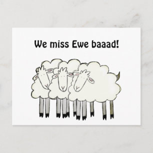 Postal Te echo de menos (juega con las palabras)