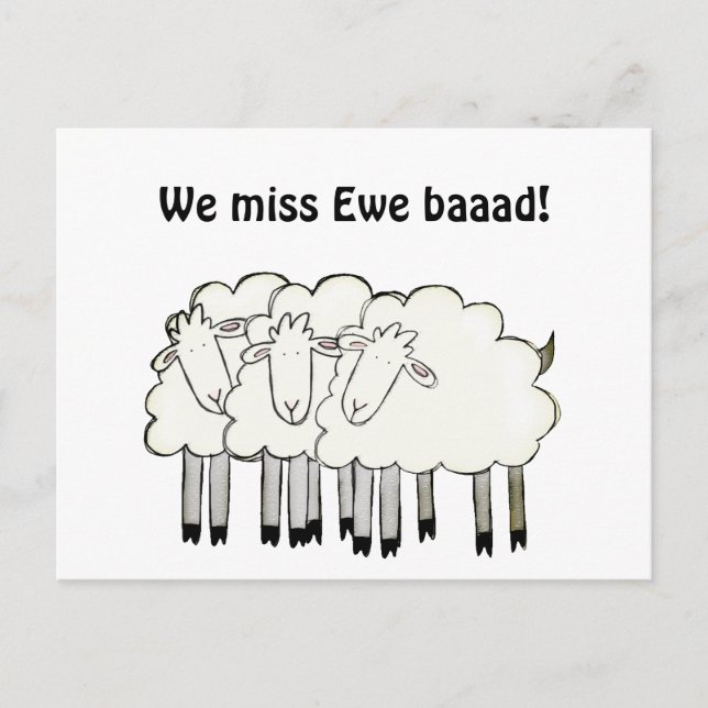 Postal Te echo de menos (juega con las palabras) (Anverso)