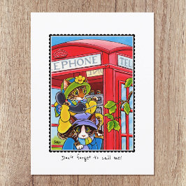Postal Te echo de menos Personalizado de gatos divertida 