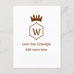 Postal Te encanta que la corona de tu abuelo añada detall